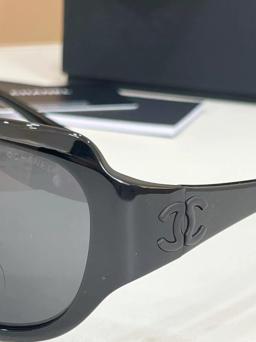 CHANEL 9199 Black Oval Sunglasses | Brand New Authentic - Picture 3 of 4